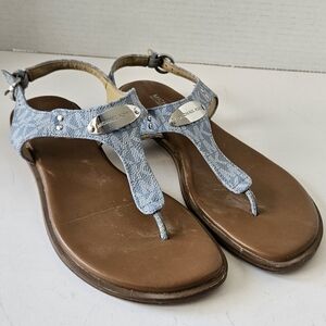 Michael Michael Kors Plate‎ Sandal Light Blue Size 7.5